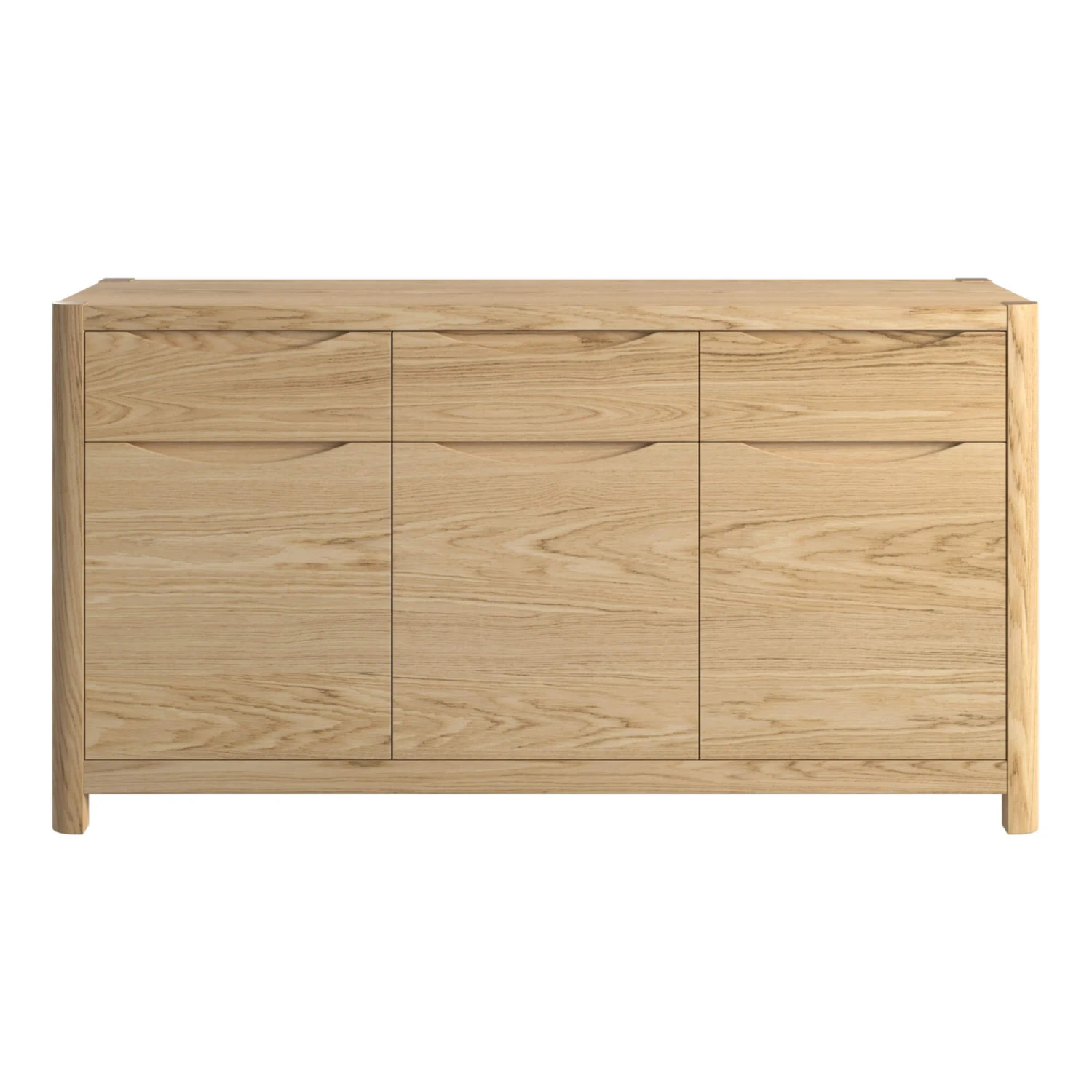 Stockholm Light Oak 3 Door 3 Drawer Sideboard 4 Stockholm Light Oak 3 Door 3 Drawer Sideboard - Image 4
