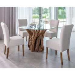Java Teak 130cm Round Dining Table And 4 Manhattan Grey Dining Chairs 18 Java Teak 130cm Round Dining Table And 4 Manhattan Grey Dining Chairs -Housing Units Furniture Store be926dba9c2c21c8c96dbb50e36b9ec3 1