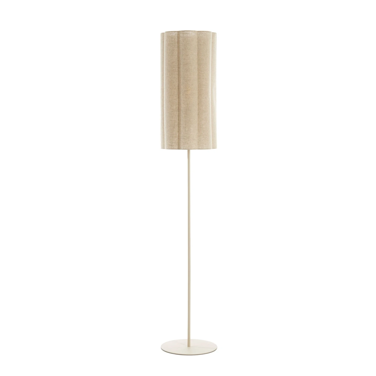 Daisy Cream Floor Lamp With Natural Shade 2 Daisy Cream Floor Lamp With Natural Shade - Image 2
