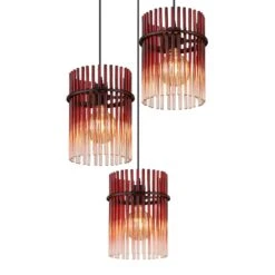 Icelle Matt Black & Burgundy Fade Glass Rods 3 Light Pendant 8 Icelle Matt Black & Burgundy Fade Glass Rods 3 Light Pendant -Housing Units Furniture Store bf077aa112ba79a6e5c0a29e16a76f12