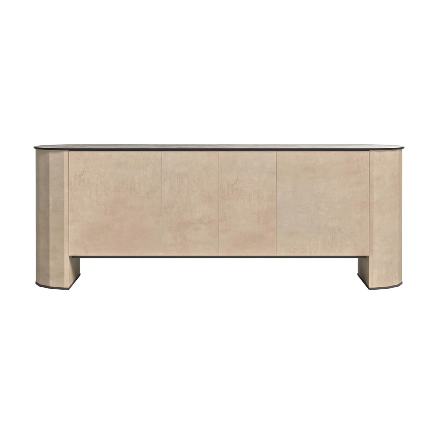 Santori Rounded 4 Door Cream Sideboard 4 Santori Rounded 4 Door Cream Sideboard - Image 4