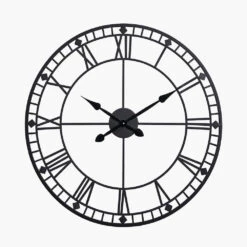 Black Round Skeleton Wall Clock