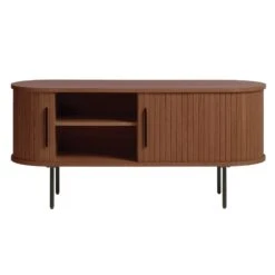 Annika Smoked Oak Slatted Sliding 2 Door TV Lowboard -Housing Units Furniture Store c245cabc4eb9277dd83548b55b0ab17f