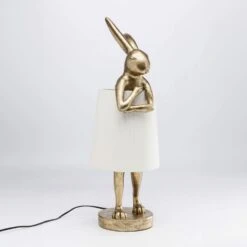 Gold Modest Rabbit 68cm Table Lamp With White Shade -Housing Units Furniture Store c2931edfbc457a3a4d452ab8a55c14fb 1