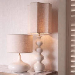 Eichholtz Mabel Crackled Table Lamp & Linen Shade