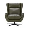 Emilio Green Leather Swivel Chair