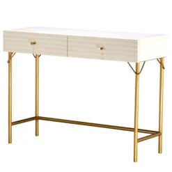 Lisette White 2 Drawer Dressing Table