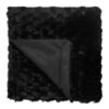 Koochikoo Black Faux Rabbit Throw