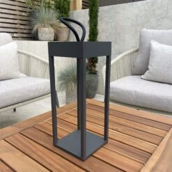 Sable Grey LED USB Charging Lantern