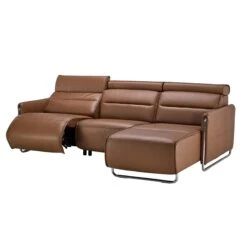 Stressless Emily 2 Seater Right Hand Medium Long Seat Power Recliner Sofa In Velaro Dark Caramel Leather & Polished Chrome -Housing Units Furniture Store c4a5db9e8abdec575c39a868d54c6142