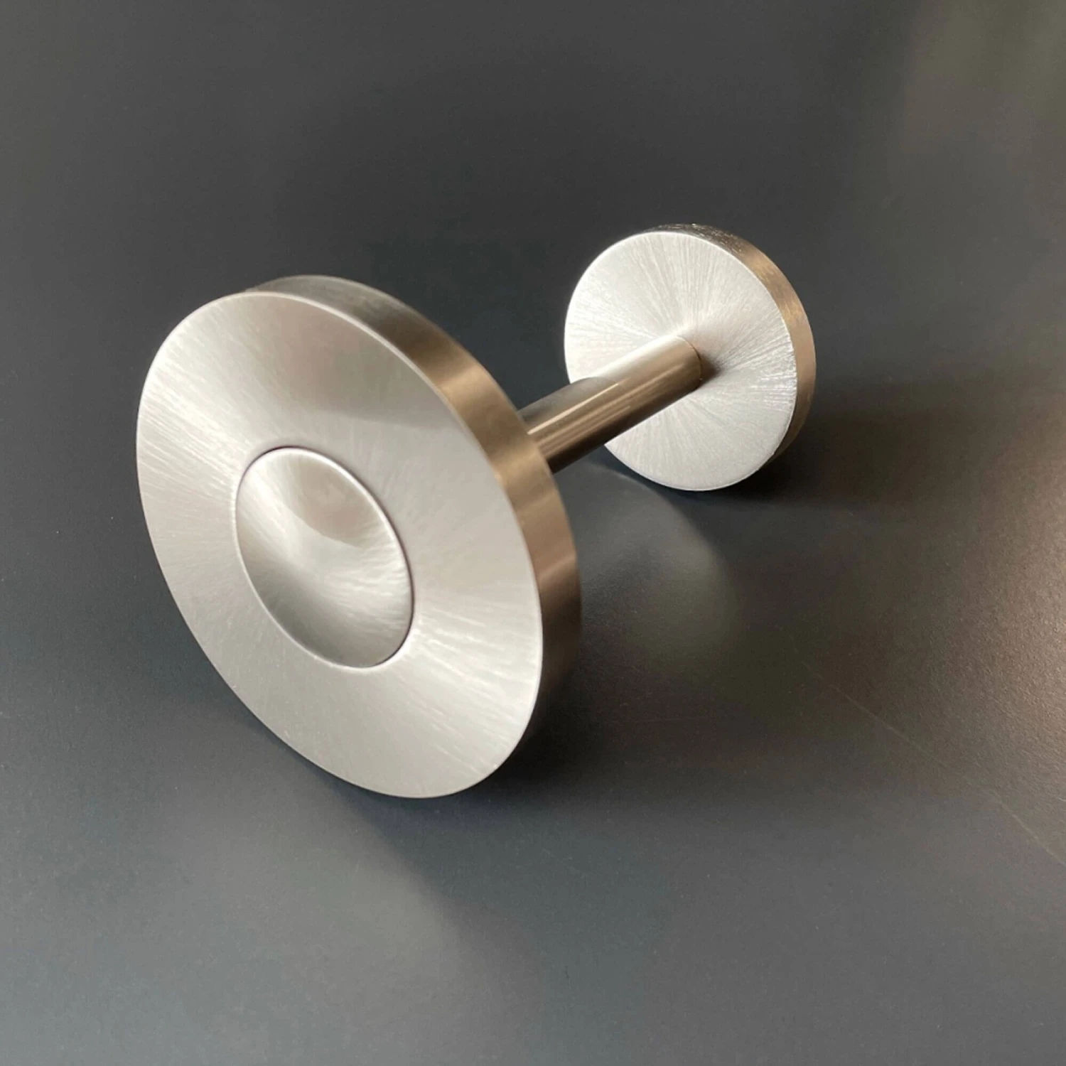 Matt Nickel Metal Disc Curtain Holdback Pair 2 Matt Nickel Metal Disc Curtain Holdback Pair - Image 2