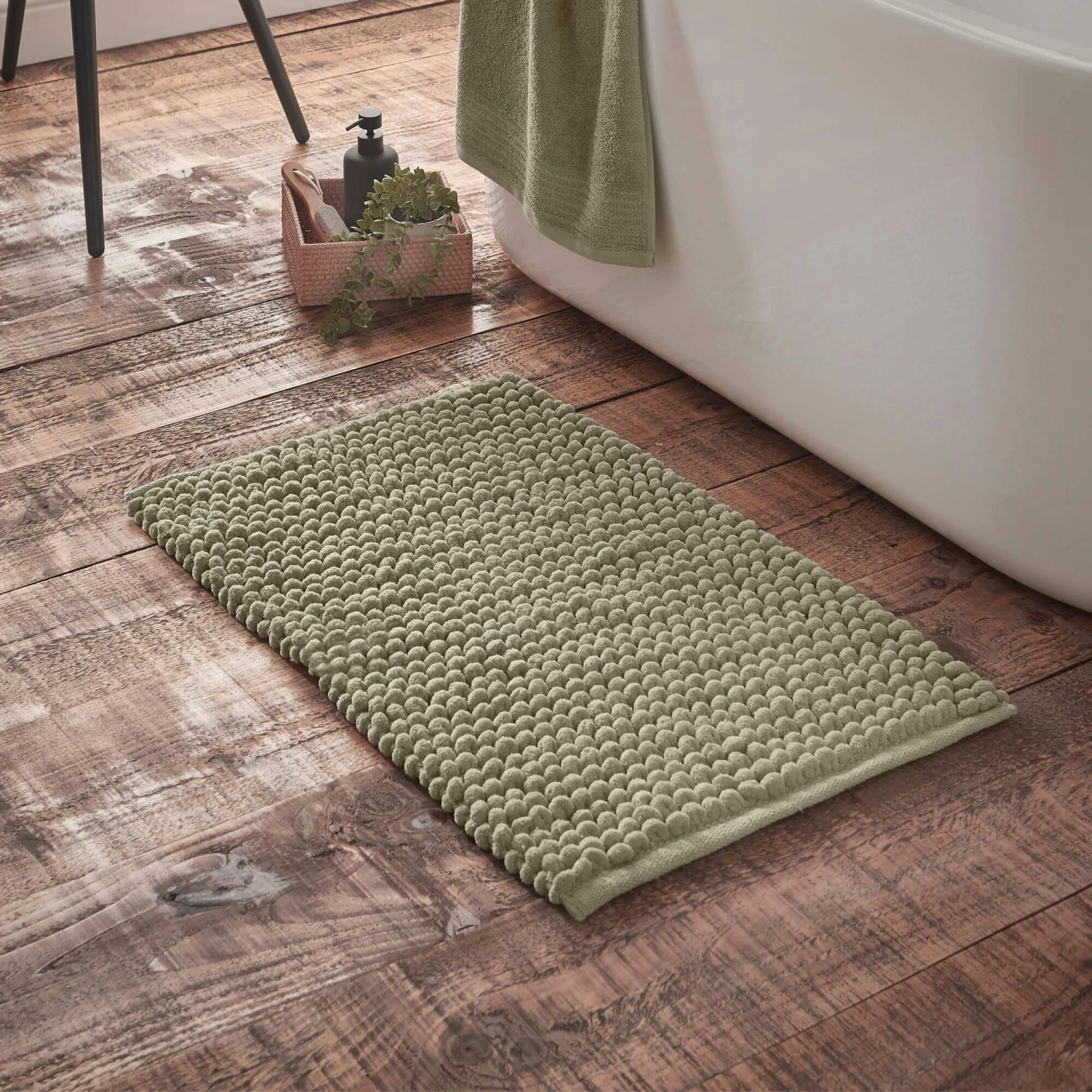 Aspen Soft Green Bobble Bath Mat 1 Aspen Soft Green Bobble Bath Mat