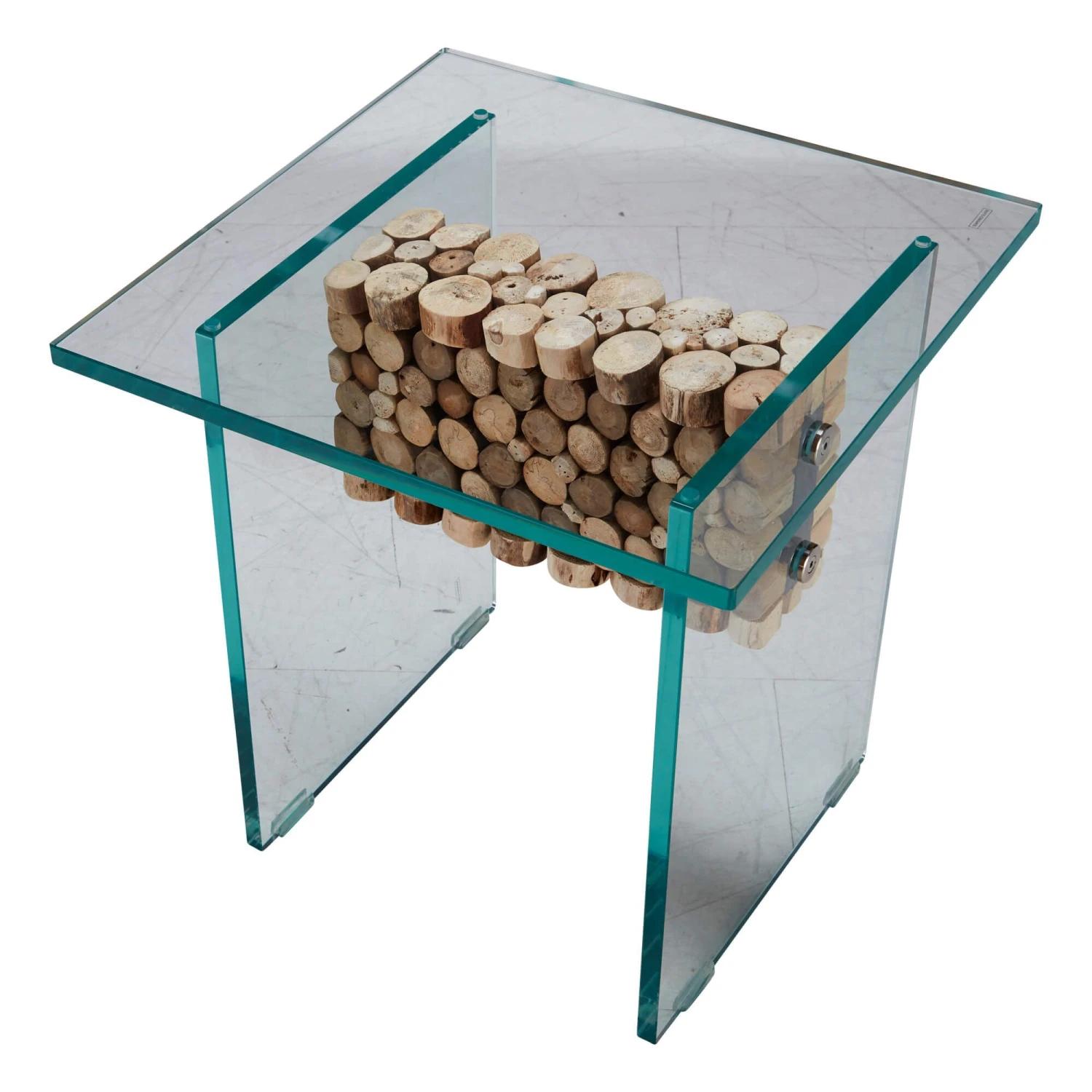 Naturalis Wood And Glass Side Table 4 Naturalis Wood And Glass Side Table - Image 4