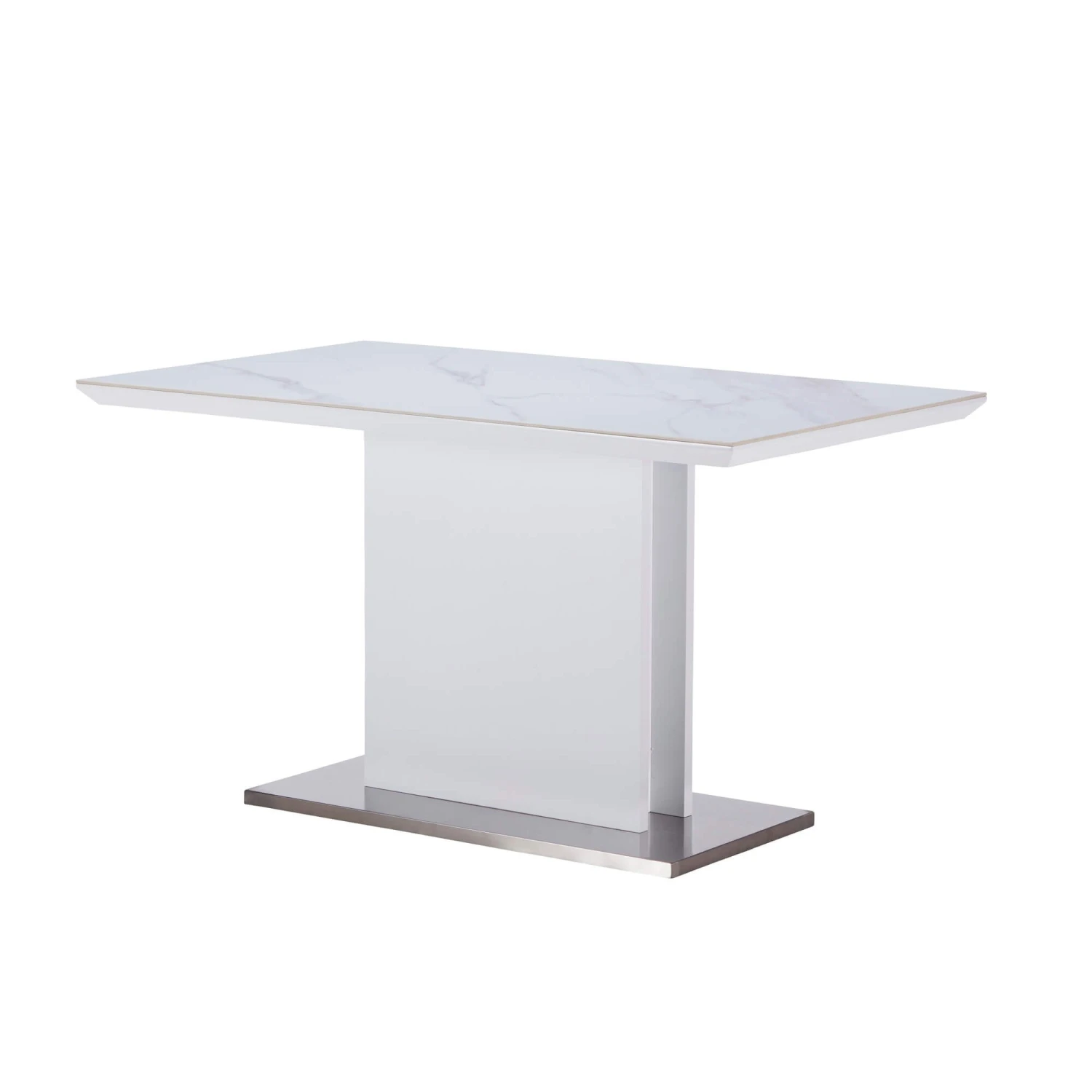 Serena 135cm White Ceramic Dining Table 2 Serena 135cm White Ceramic Dining Table - Image 2