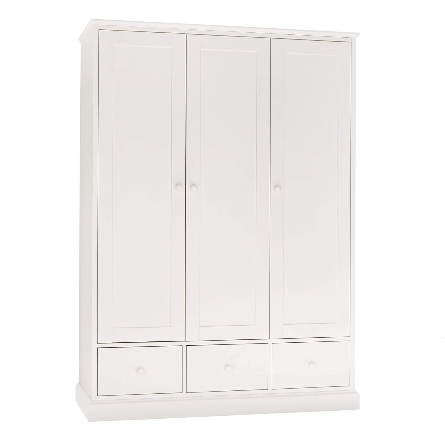 Ascot White 3 Door Wardrobe 3 Ascot White 3 Door Wardrobe - Image 3
