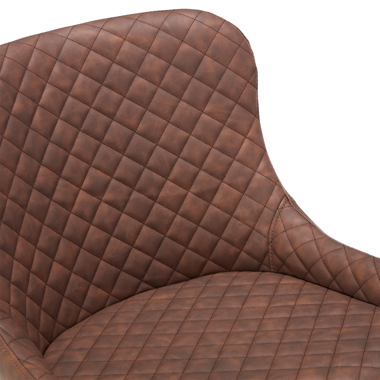 Java Teak 160cm Round Dining Table With 6 Toby Brown Faux Leather Dining Chairs 7 Java Teak 160cm Round Dining Table With 6 Toby Brown Faux Leather Dining Chairs - Image 7