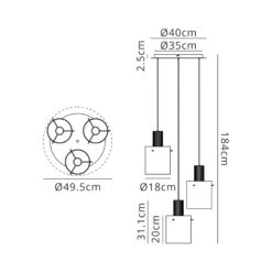Lino Ribbed Dark Grey & Smoke Wide Line 3 Light Pendant -Housing Units Furniture Store cc27d4299fd4bcdc1c2b5c48915b1f65