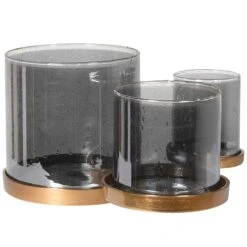 Bronze Trio Candle Holders