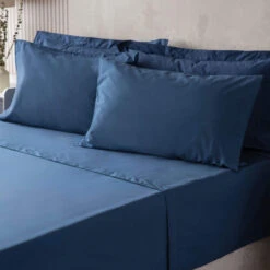 Belledorm Navy Standard Pillowcase