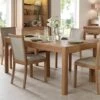 Stockholm Light Oak 120cm Extending Dining Table