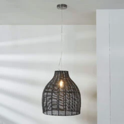 Black Rattan Cloche Pendant Shade 7 Black Rattan Cloche Pendant Shade -Housing Units Furniture Store cdfbf72e22a7a024e7a387c63000cdde 1