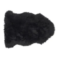 Sheepskin Black Single Rug