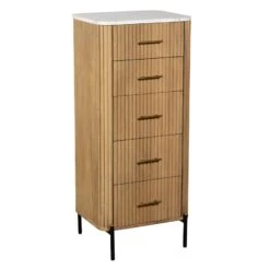 Rochelle Mango Wood & Marble 5 Drawer Tall Chest -Housing Units Furniture Store ce1e1e3d4d7b97804450aee10059773f