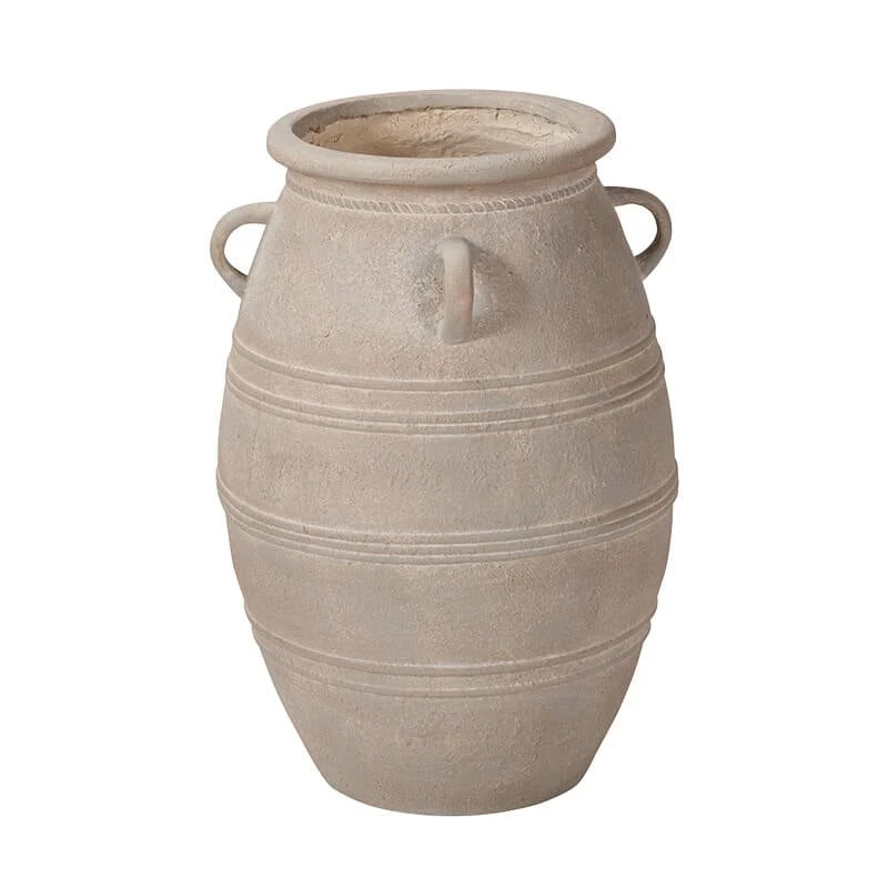 Large Cream Fibrestone Grey Wash Vase 3 Large Cream Fibrestone Grey Wash Vase - Image 3