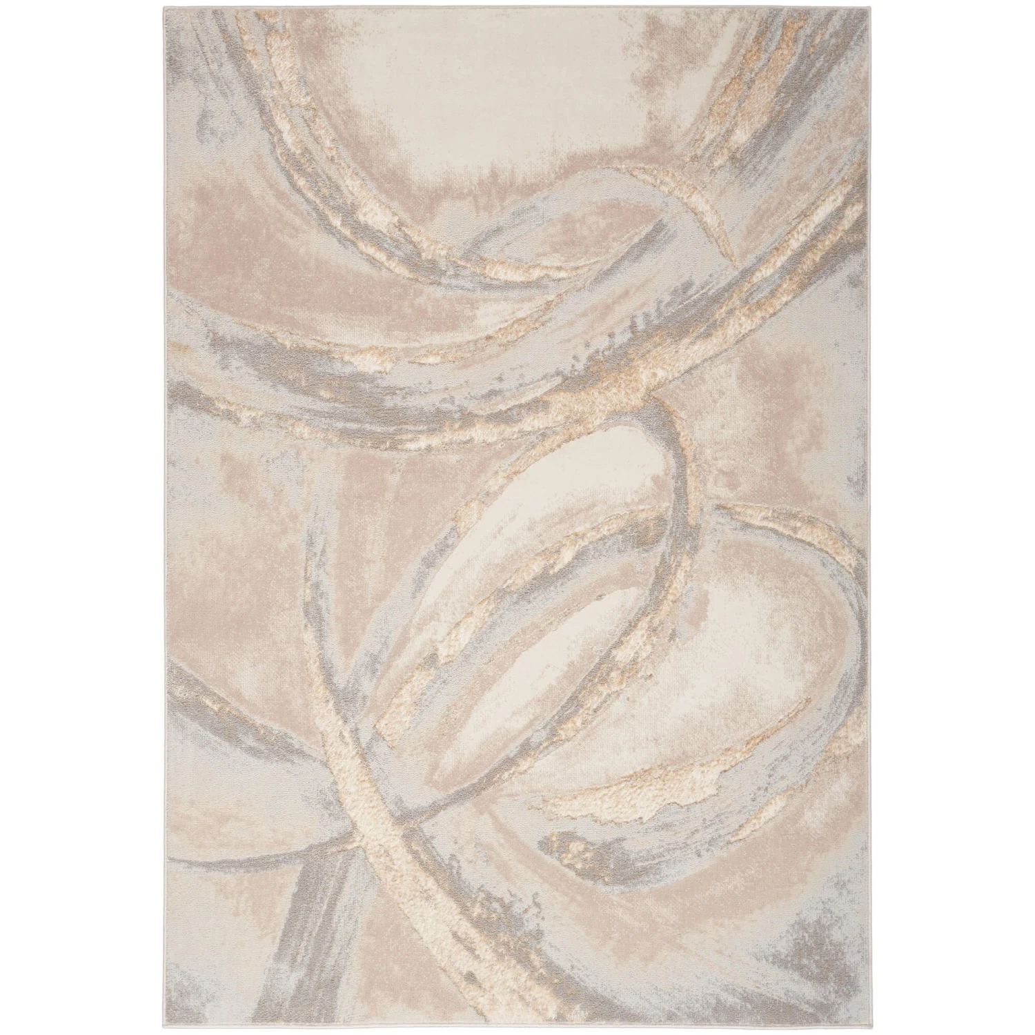 Brush Strokes Grey And Beige Rug Collection 3 Brush Strokes Grey And Beige Rug Collection - Image 3