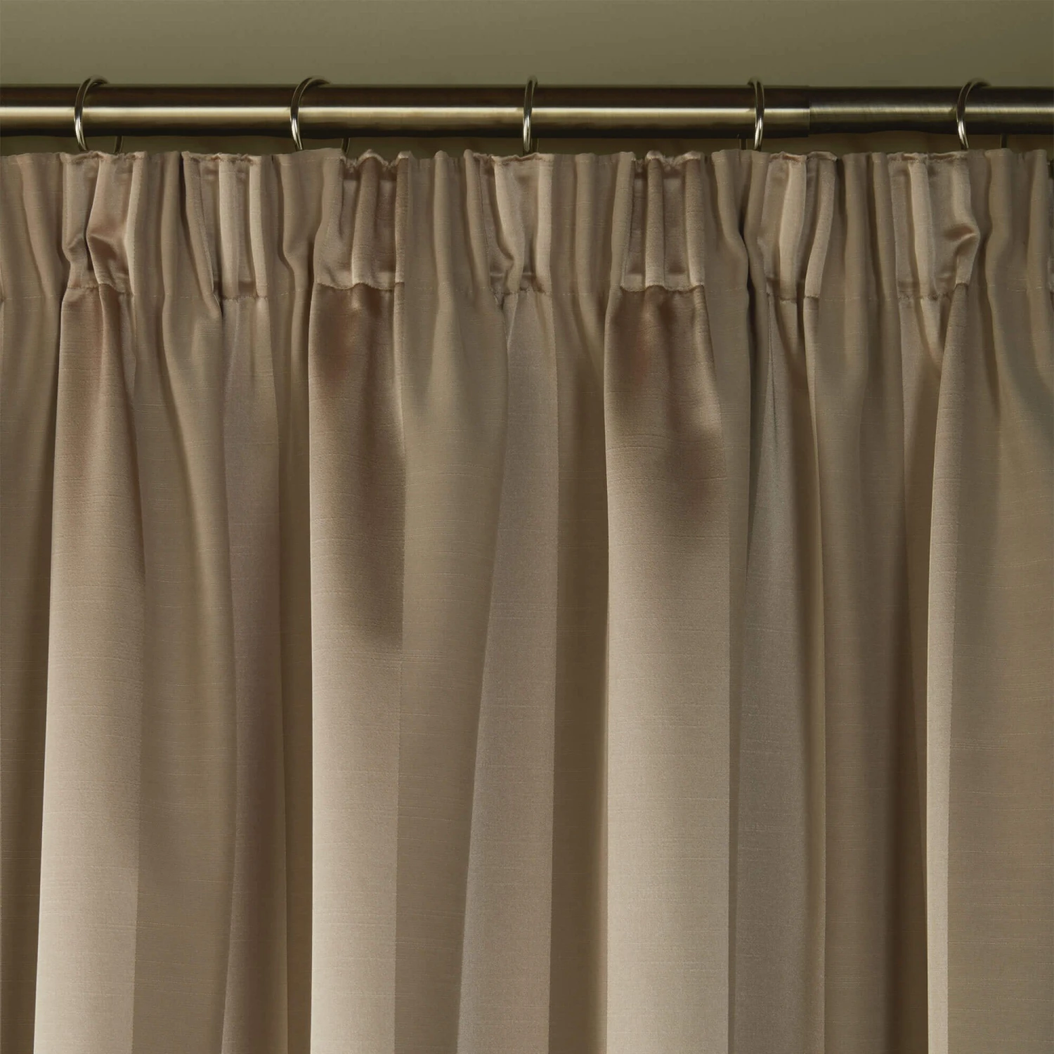 Laura Ashley Lille Stripe Truffle Natural 66" X 90" Pencil Pleat Curtains 3 Laura Ashley Lille Stripe Truffle Natural 66" X 90" Pencil Pleat Curtains - Image 3