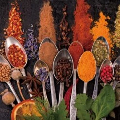 Spice Spoons Glass Wall Art