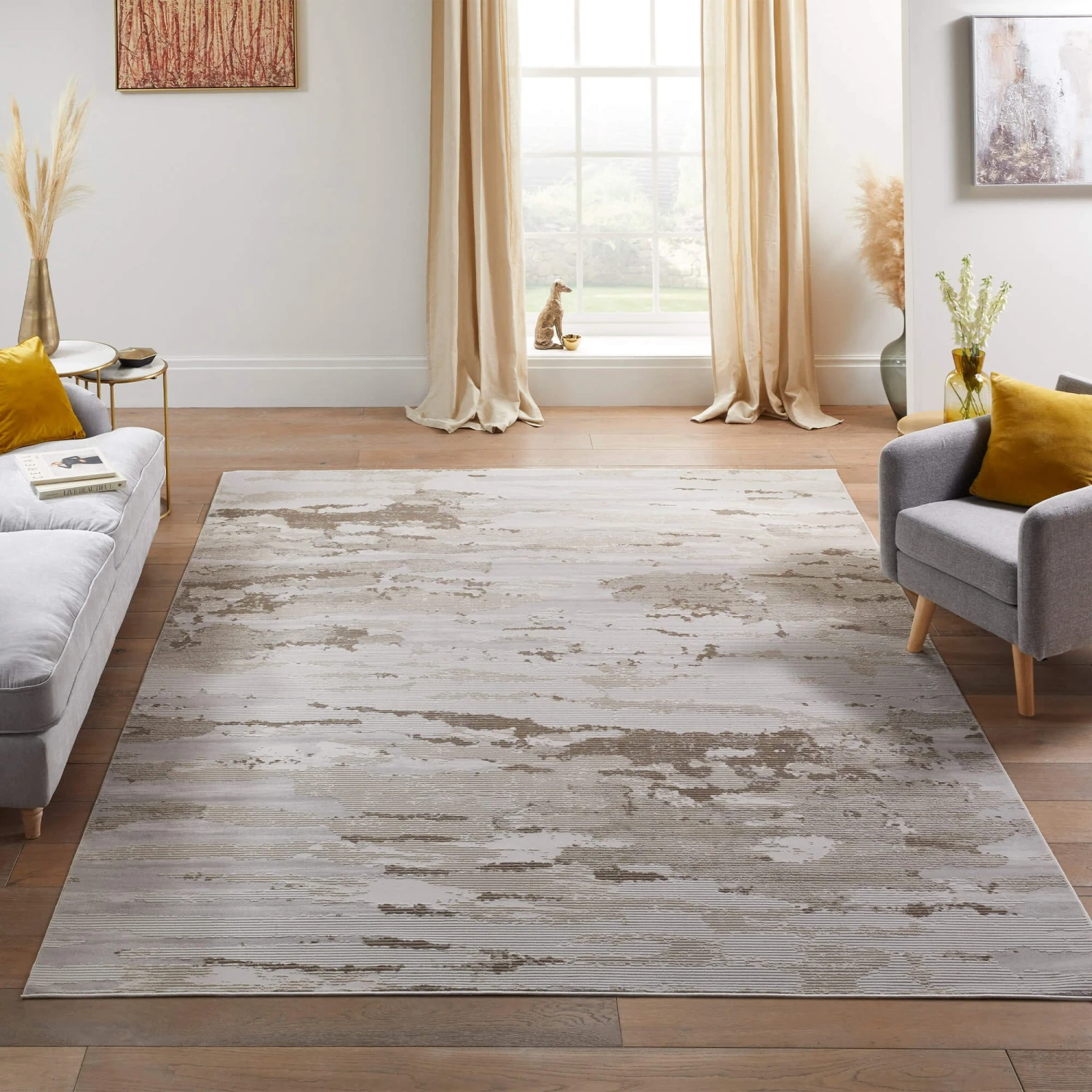 Skyline Linear Ivory Beige 400cm X 600cm Rug 1 Skyline Linear Ivory Beige 400cm X 600cm Rug