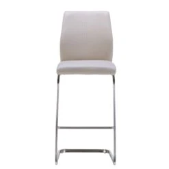 Roma Taupe Faux Leather Bar Stool -Housing Units Furniture Store d10851641dba94da0a06e981381e1ecc
