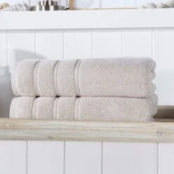 Christy Antalya Cream Cotton Bath Towel