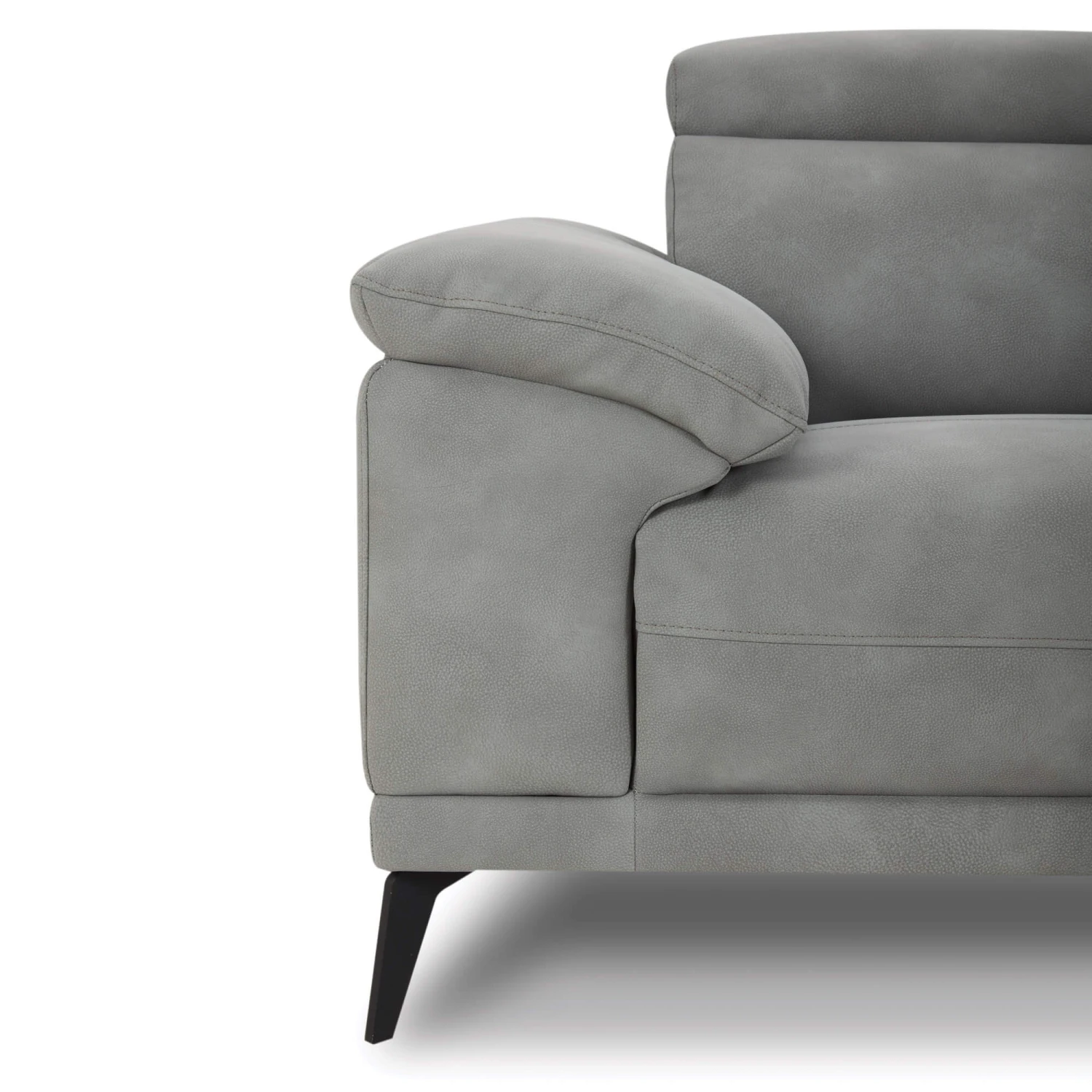 Casper Grey Fabric Corner Sofa (Right) 10 Casper Grey Fabric Corner Sofa (Right) - Image 10
