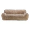 Amelia Sand Beige Faux Sheepskin 3 Seater Sofa