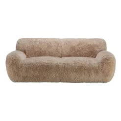 Amelia Sand Beige Faux Sheepskin 3 Seater Sofa