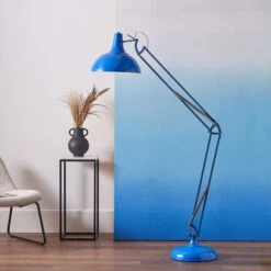 Designers Guild Tortona Cobalt Blue Floor Lamp