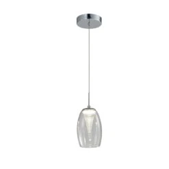 Vortex Clear Glass Single Pendant Light
