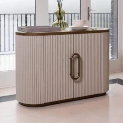 Serenity White Reeded 2 Door Sideboard