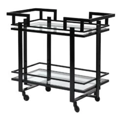 Renee Black Drinks Trolley Two Tier