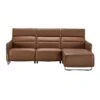 Stressless Emily 2 Seater Right Hand Medium Long Seat Power Recliner Sofa In Velaro Dark Caramel Leather & Polished Chrome