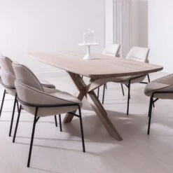 Stephanie 220cm Solid Brushed Ash Dining Table