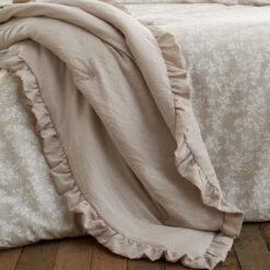 Bianca Soft Washed Frill 220cm X 230cm Natural Bedspread -Housing Units Furniture Store d4b400b57e8e11c9b90f96c40991dc93