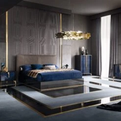 Celeste High Gloss Cobalt Blue Bedroom Collection