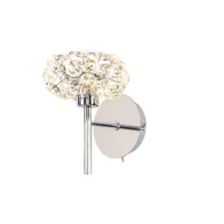 Avezza Chrome & Crystal Single Wall Lamp 5 Avezza Chrome & Crystal Single Wall Lamp -Housing Units Furniture Store d5827ce3d6fa92267d48227c5b87f337