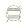 Allora 2 White Marble Tier Gold Drinks Trolley