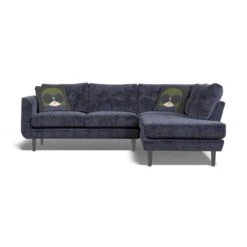 Orla Kiely Linden Derry Indigo Fabric Left-Hand Facing Corner Group