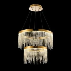 Rowen French Gold Crystal 2 Tier Pendant Light -Housing Units Furniture Store d706b545898943f786ca4a3e9c2579d4 1