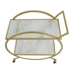 Allora 2 White Marble Tier Gold Drinks Trolley -Housing Units Furniture Store d738e0c2ef98df89f5fe6377c5822bd3